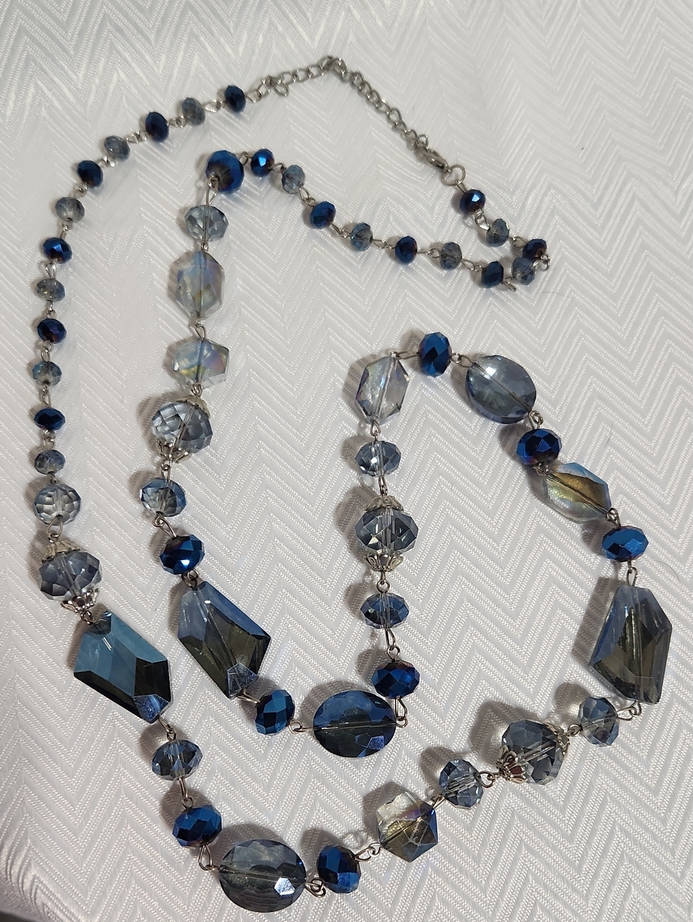 Premier Designs Faceted Blue Crystal Necklace